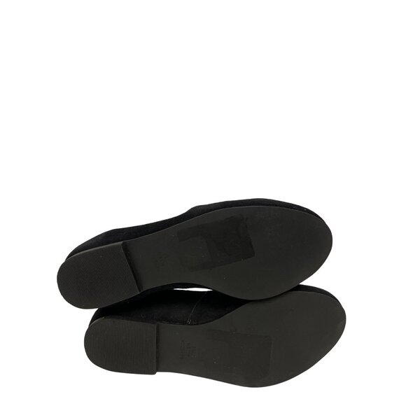Rebecca Allen Women's Notch Ballet Black Flats Slip On Suede Shoes Size 7 NEW - Picture 7 of 9